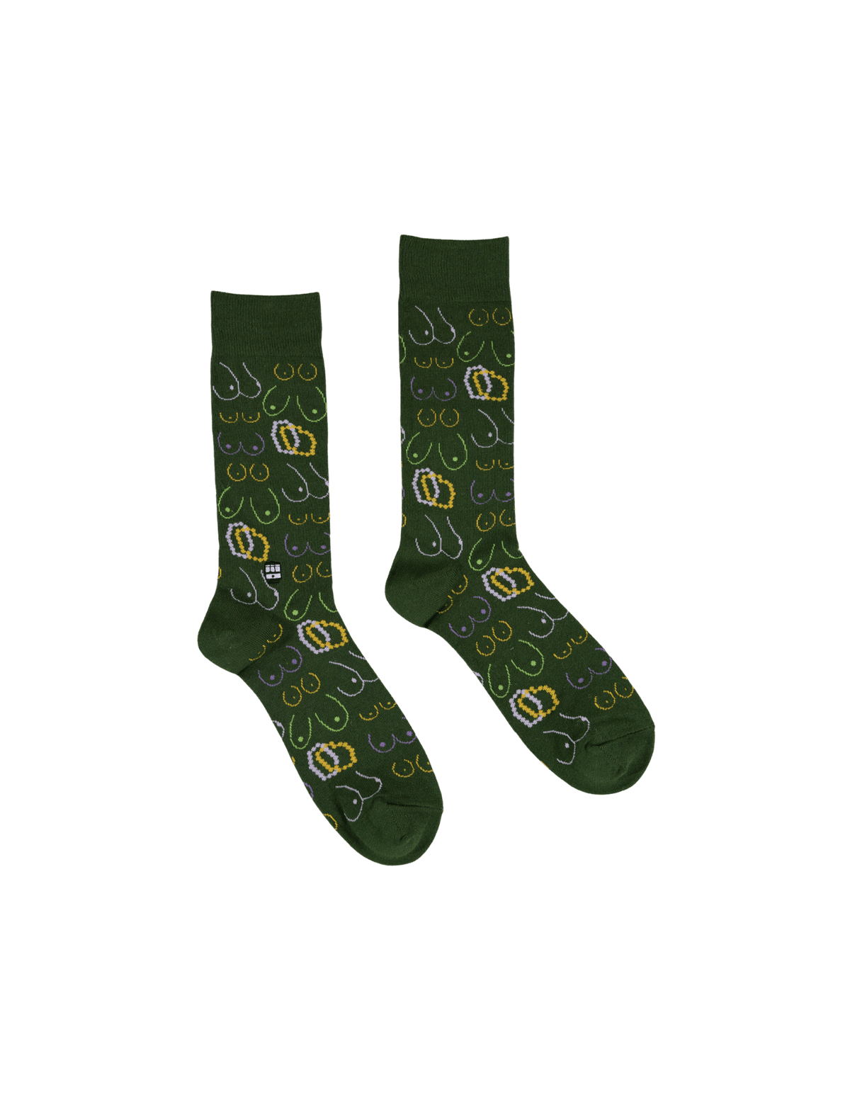 Bonfolk: Boobs Mardi Gras Socks