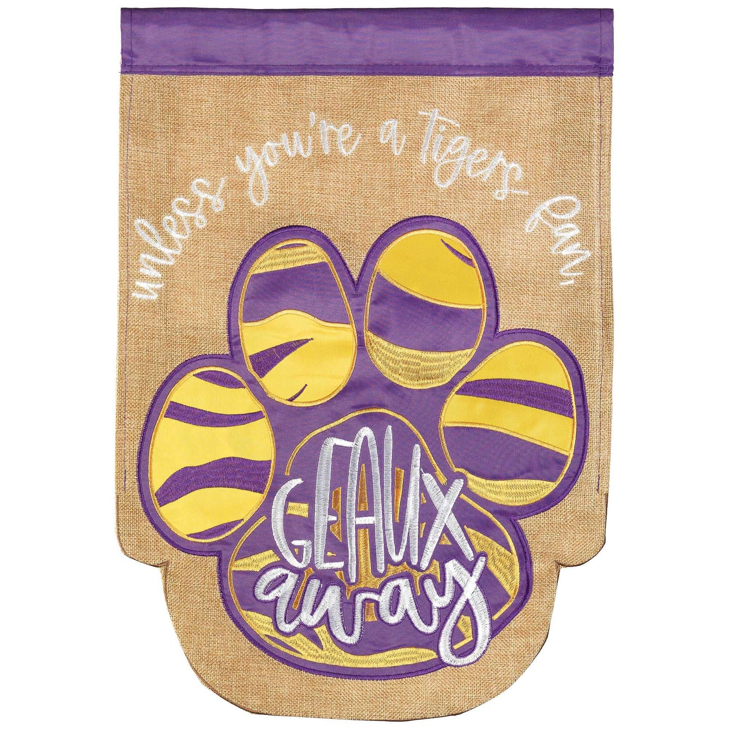 Geaux Away Garden Flag