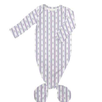 Lilac Ribbons Knotted Gown