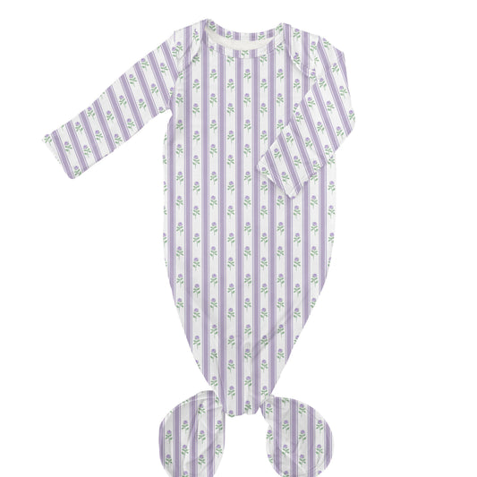 Lilac Ribbons Knotted Gown