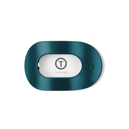 Teal With It Medium Flat Round Hair Clip