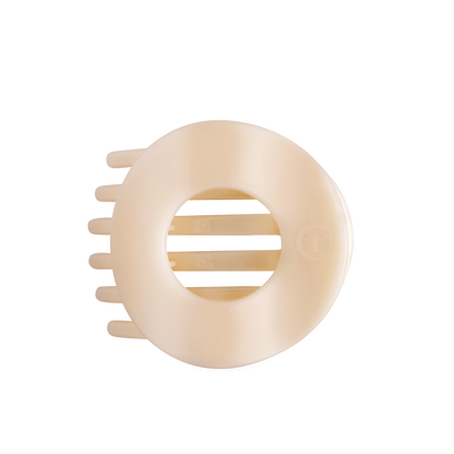 Almond Beige | Large | Flat Circle Hair Clip