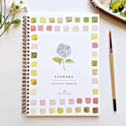 Flowers - Watercolor Book w/ Paints