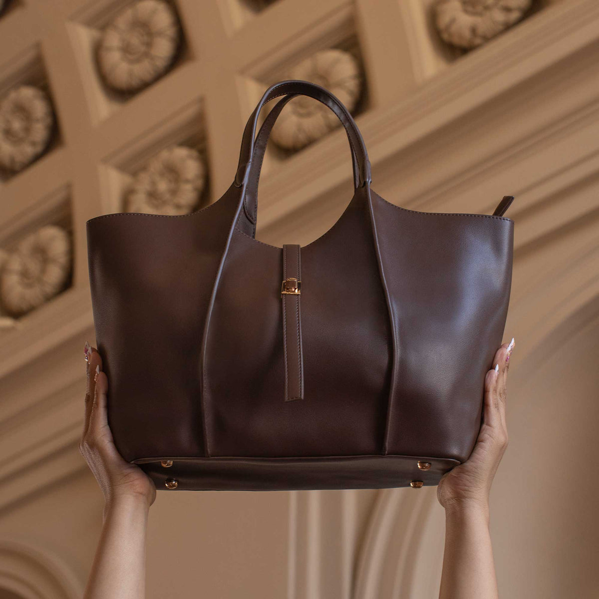 Mushroom Leather Tote