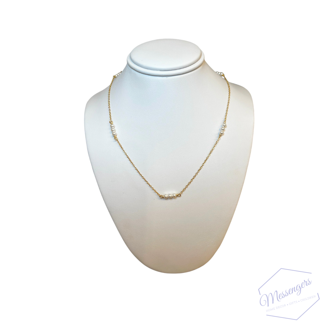 15" Choker Joy Simplicity Chain Gold - 3mm Pearl