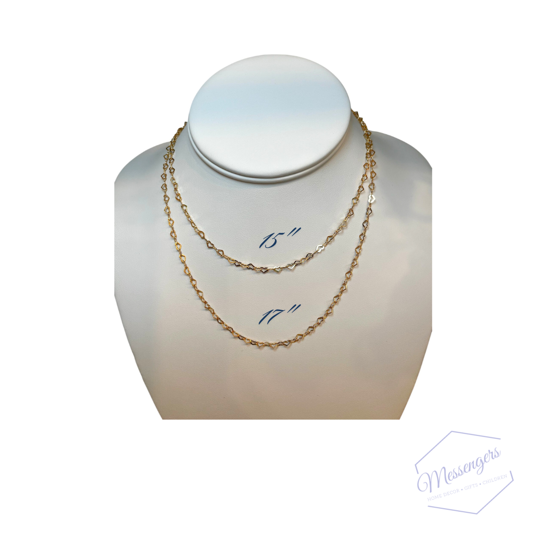 15" Choker Love Chain - Gold