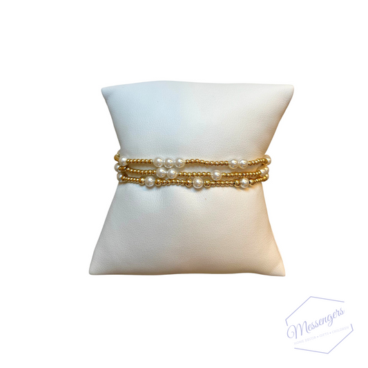 Hope Unwritten 4mm Bead Bracelet - Pearl