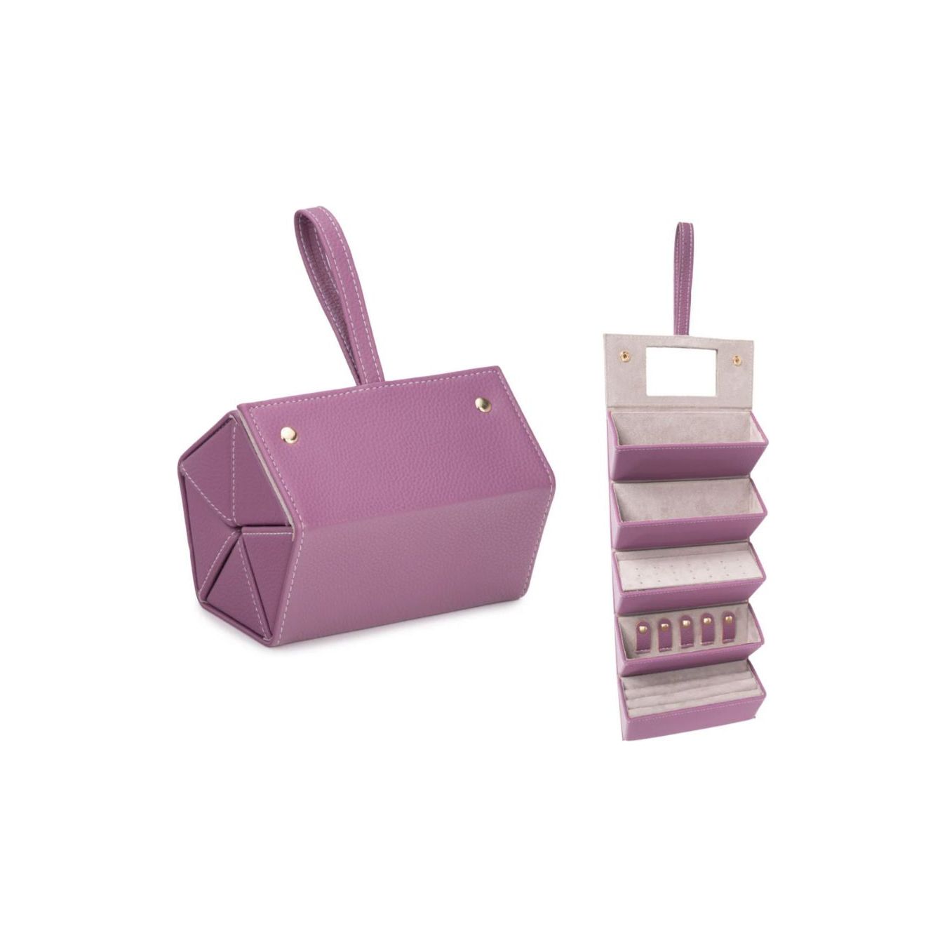 Leah Eyewear & Jewelry Case - Purple