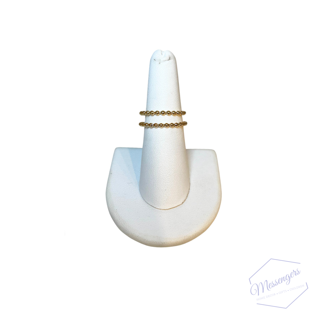 Classic Gold 2mm Bead Ring - Size 7