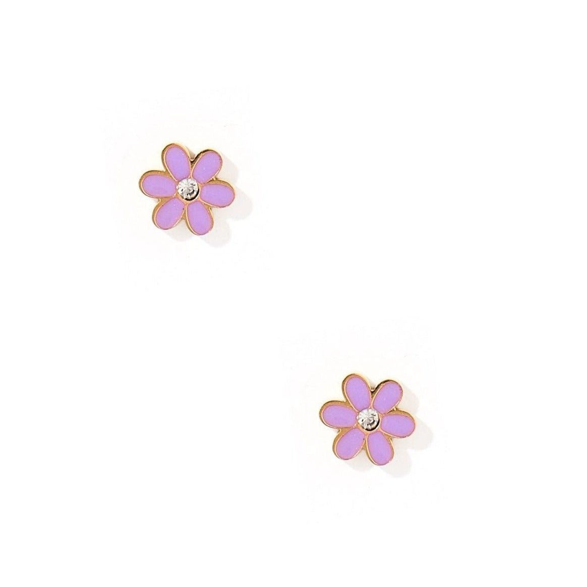 Screwback Stud Earrings - Alli Purple
