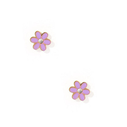 Screwback Stud Earrings - Alli Purple
