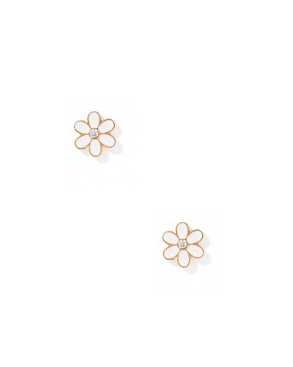 Screwback Stud Earrings - Alli White