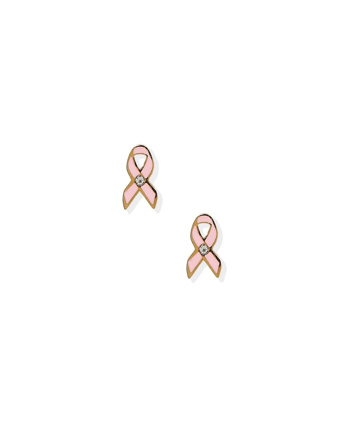 Screwback Stud Earrings - Breast Cancer Ribbon