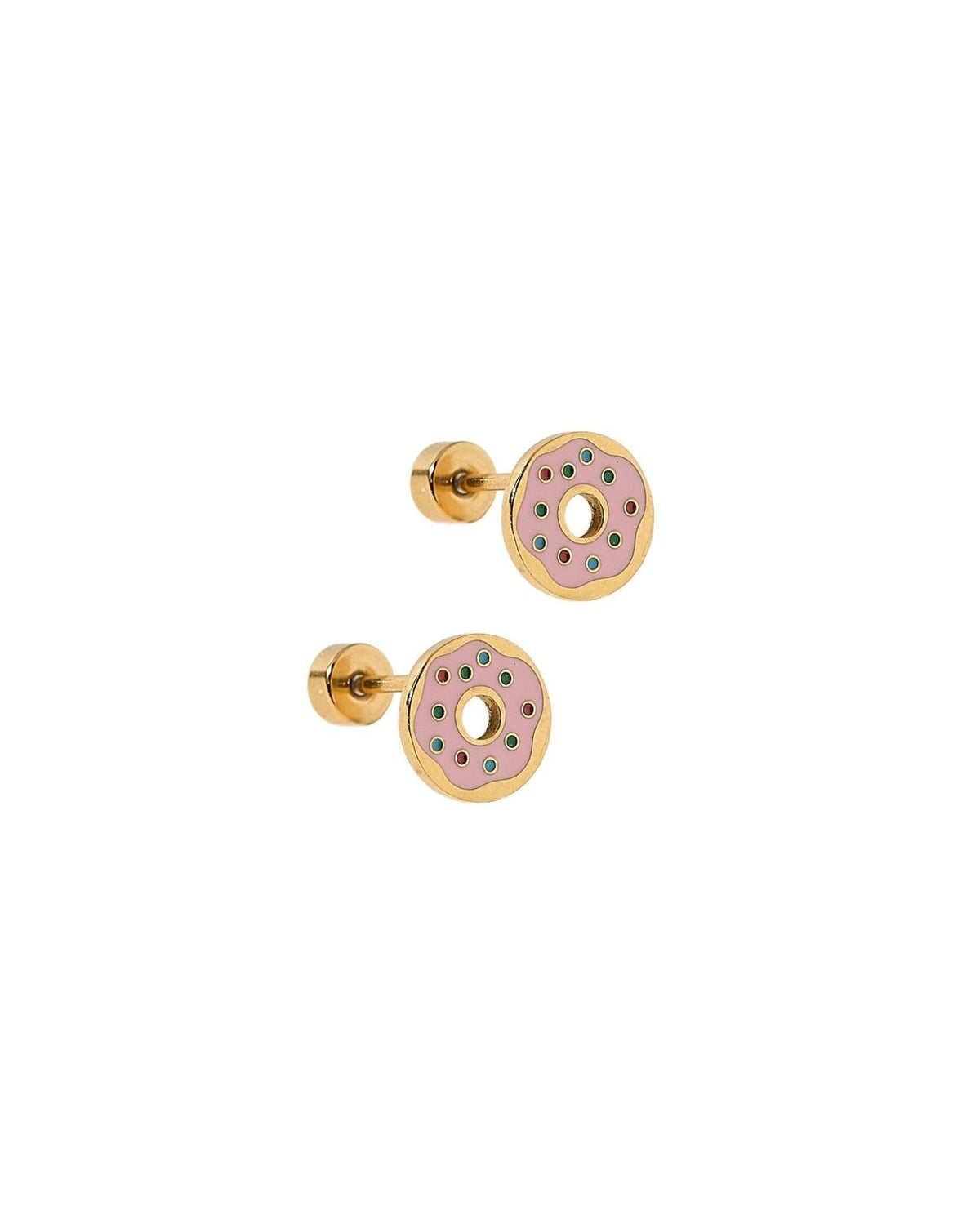 Screwback Stud Earrings - Donut