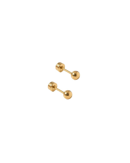 Screwback Stud Earrings - Evelyn Gold