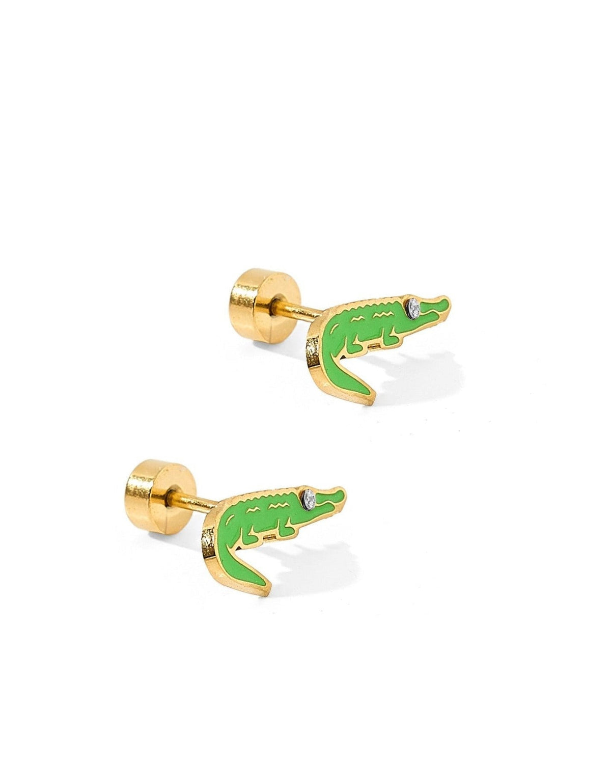 Screwback Stud Earrings - Gator