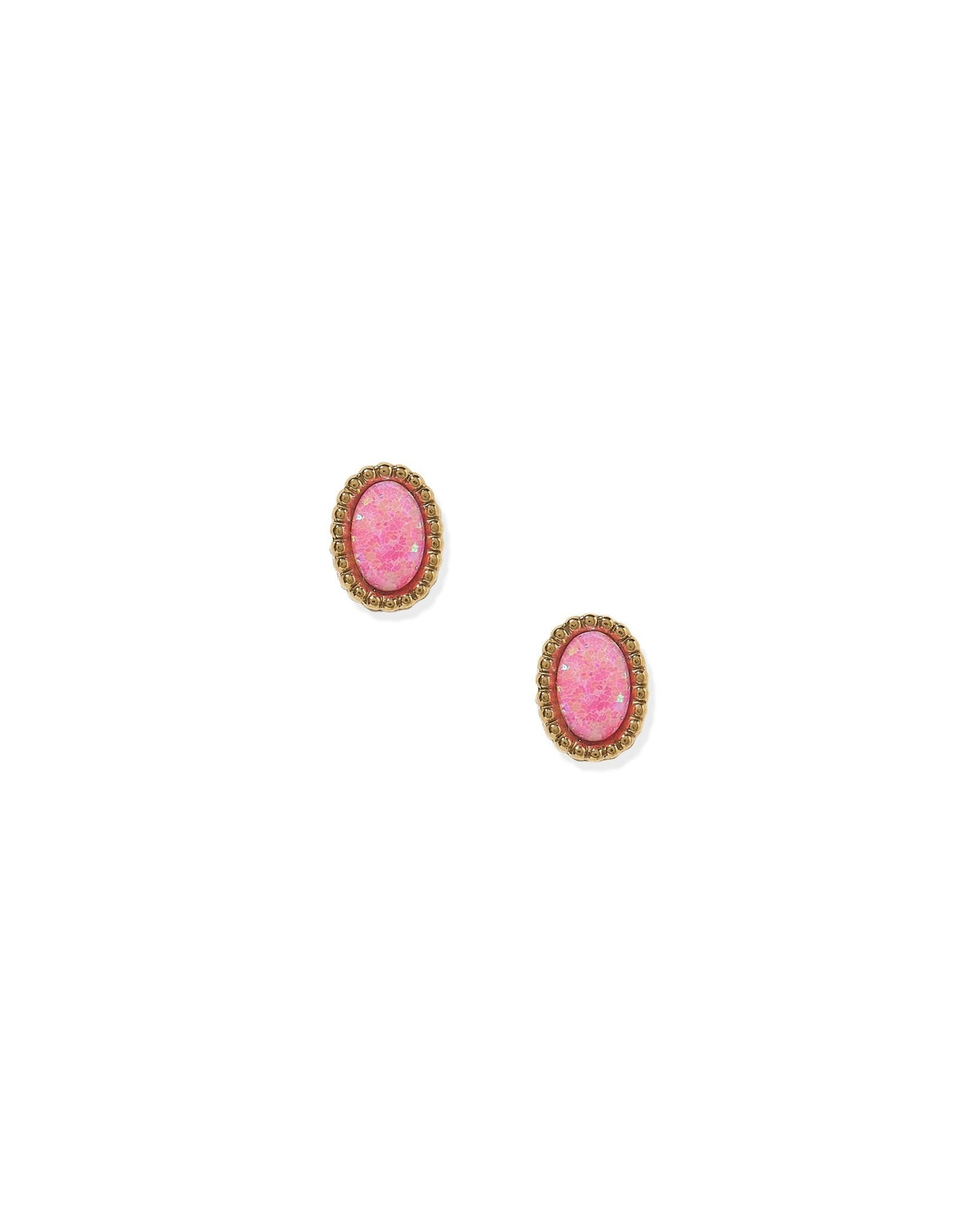 Screwback Stud Earrings - Luna Opal Hot Pink