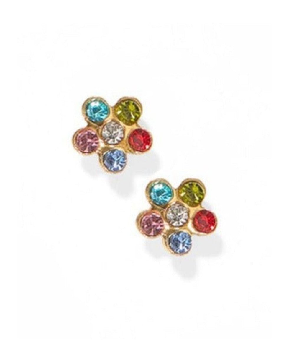 Screwback Stud Earrings - Lyla Flower Multi