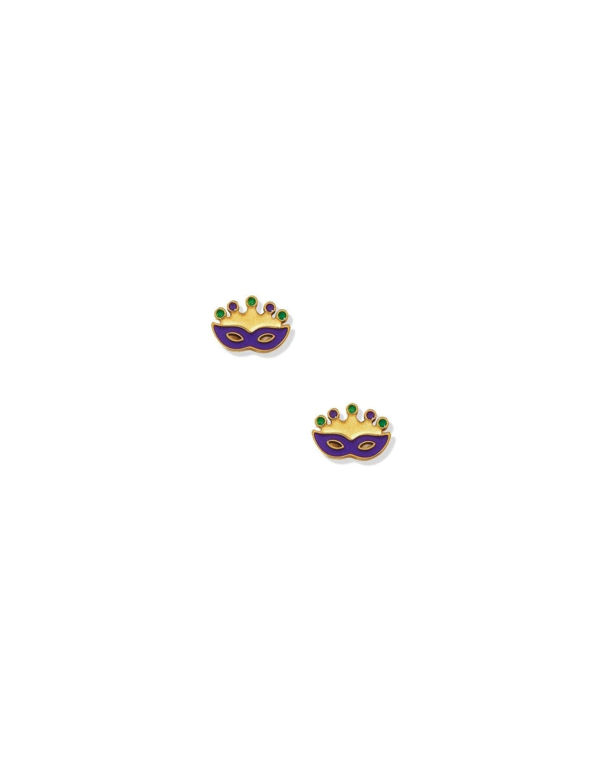 Screwback Stud Earrings - Mardi Gras Mask