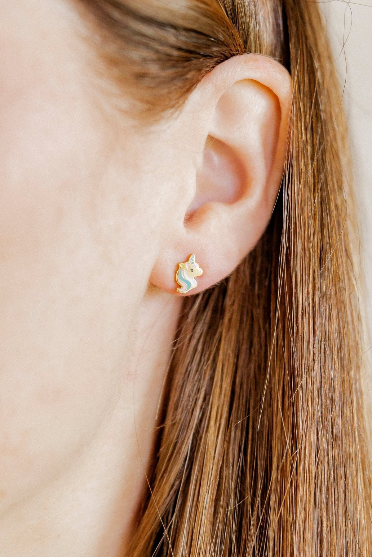 Screwback Stud Earrings - Unicorn