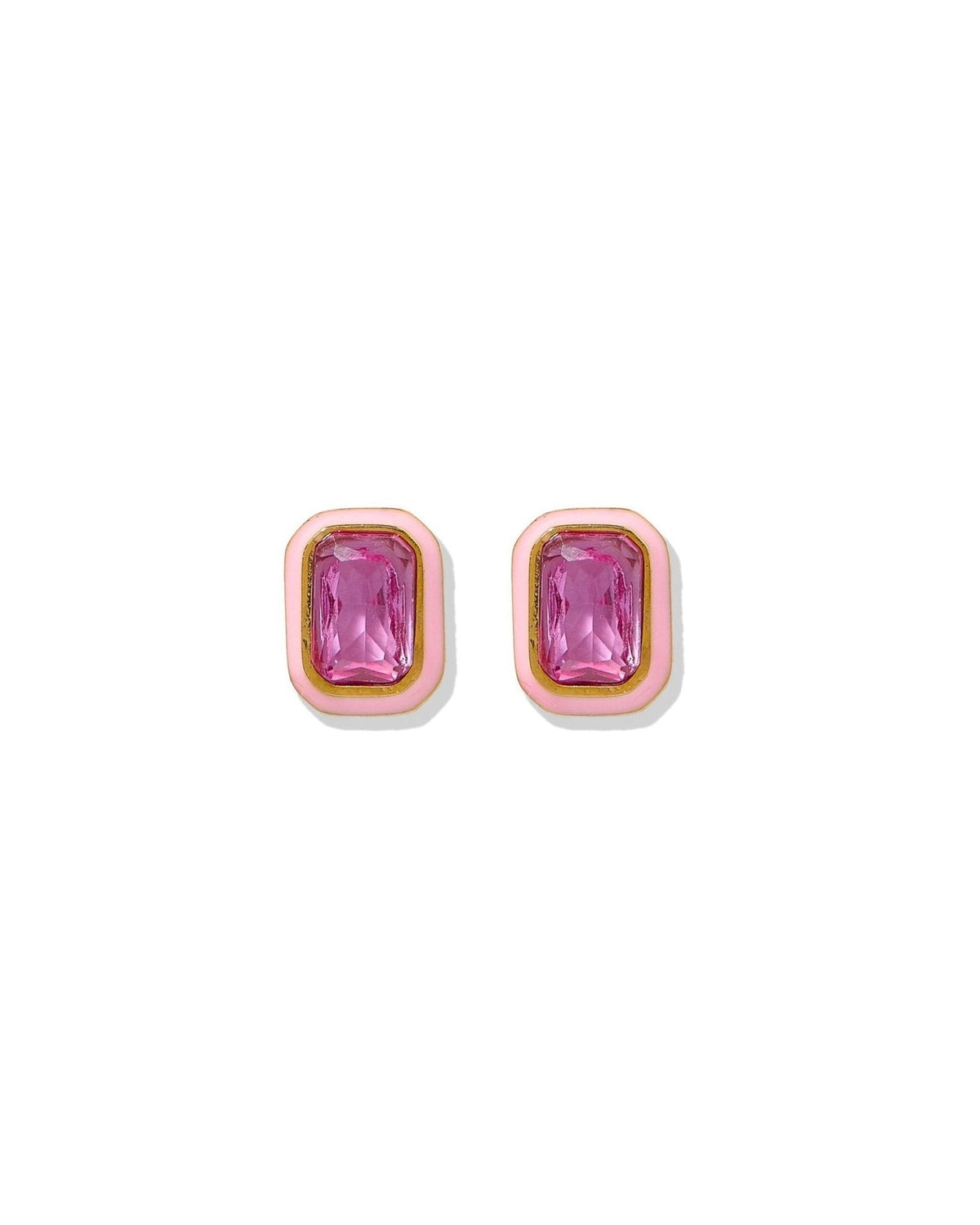 Screwback Stud Earrings - Whitney Bubblegum Pink