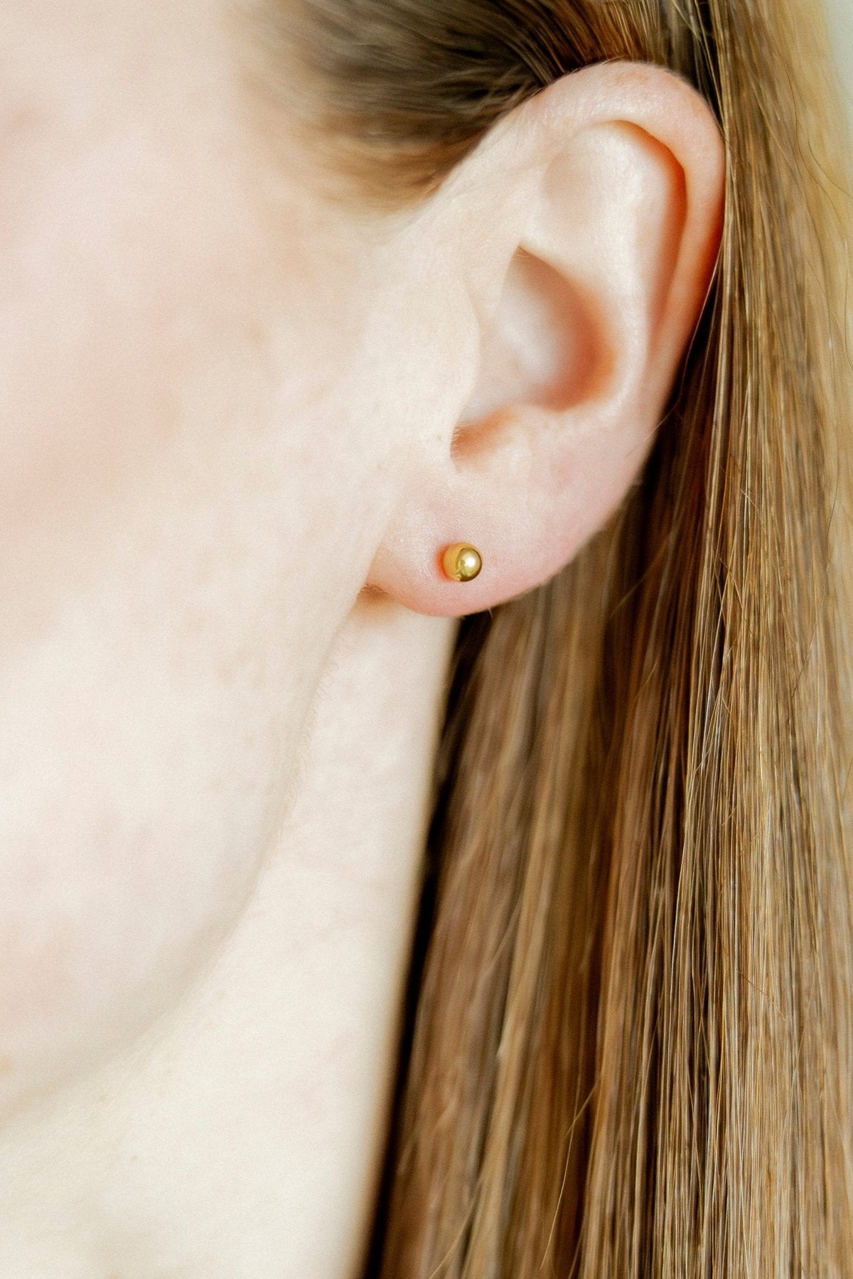Screwback Stud Earrings - Evelyn Gold