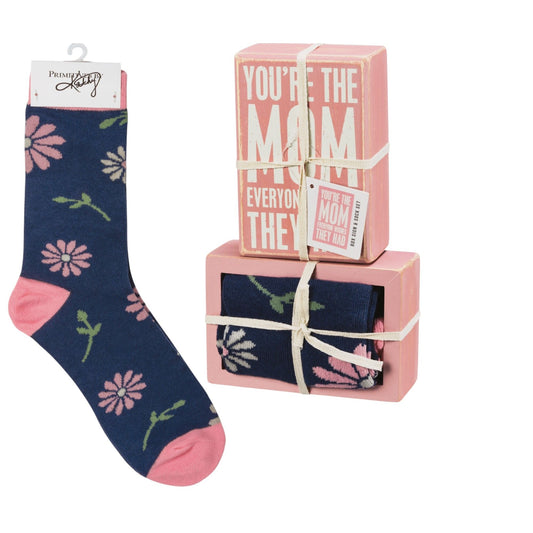 You're the Mom - Sign & Sock Set