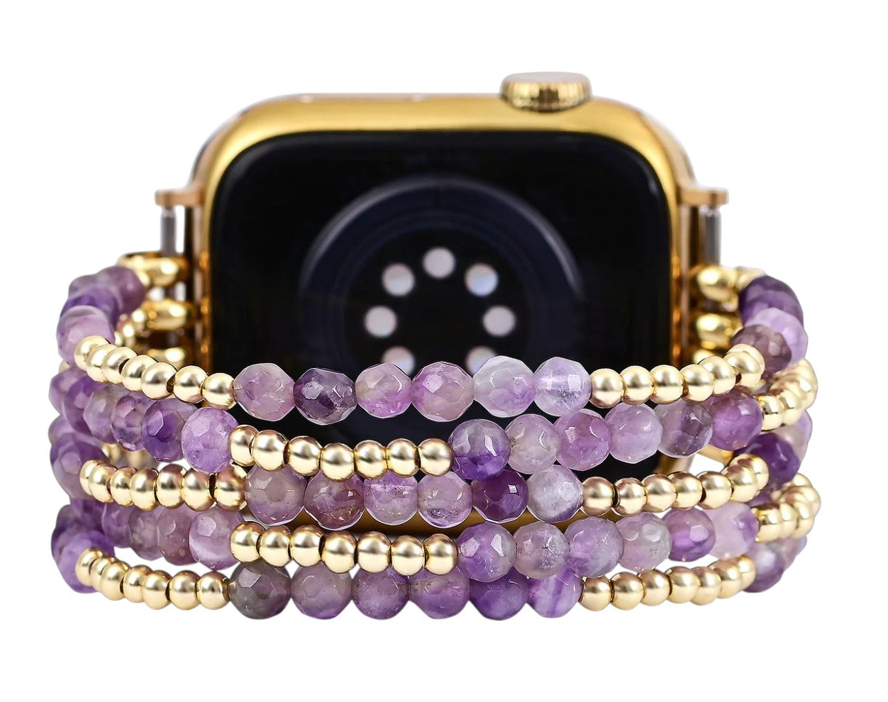 Golden Amethyst Apple Watch Strap: