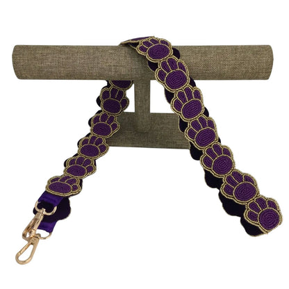 Beaded Paw Print Purse Strap