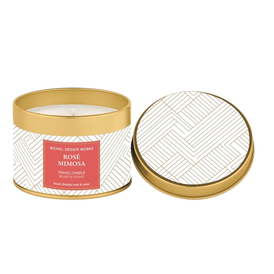 Rose Mimosa Tin Candle