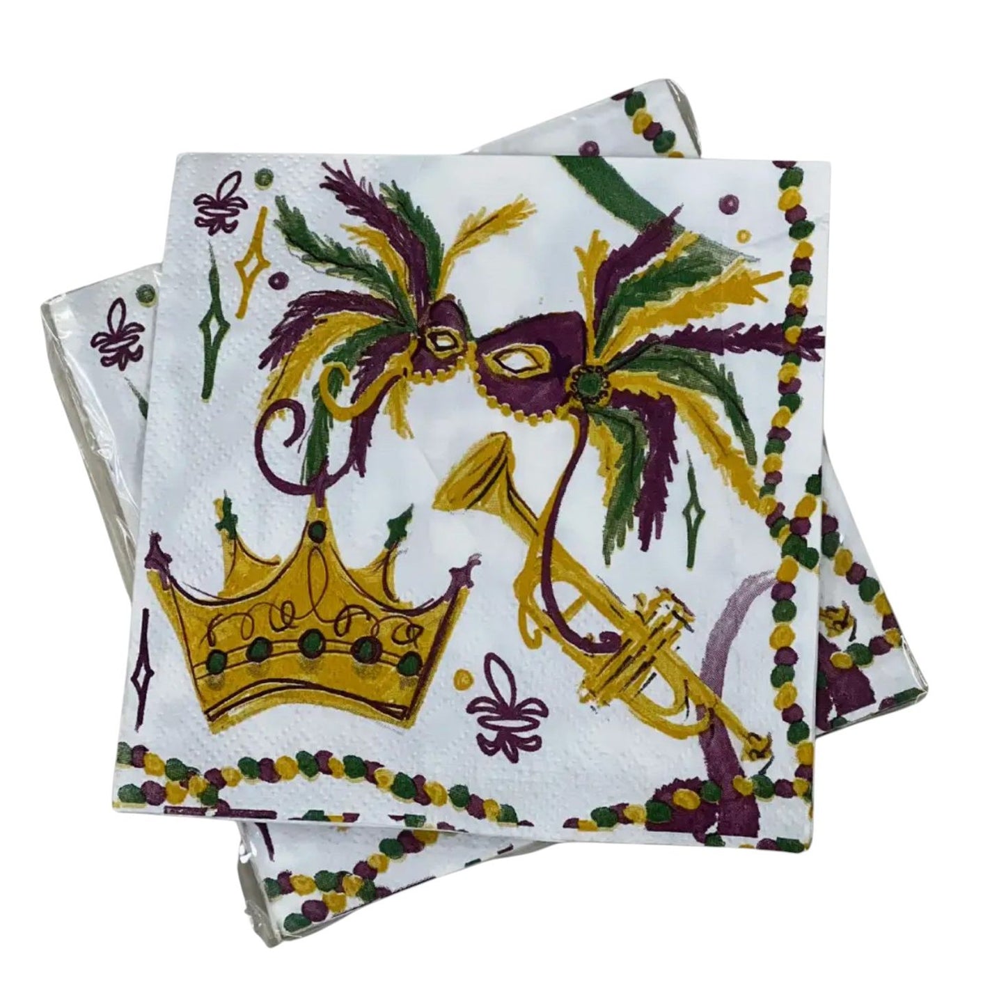 Mardi Gras Cocktail Napkin