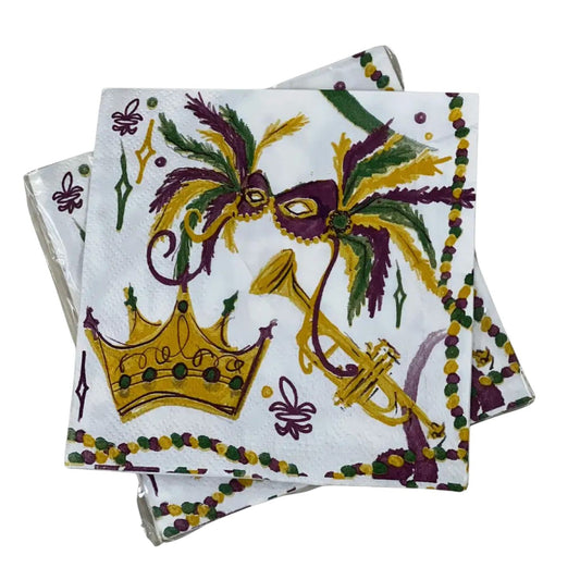 Mardi Gras Cocktail Napkin
