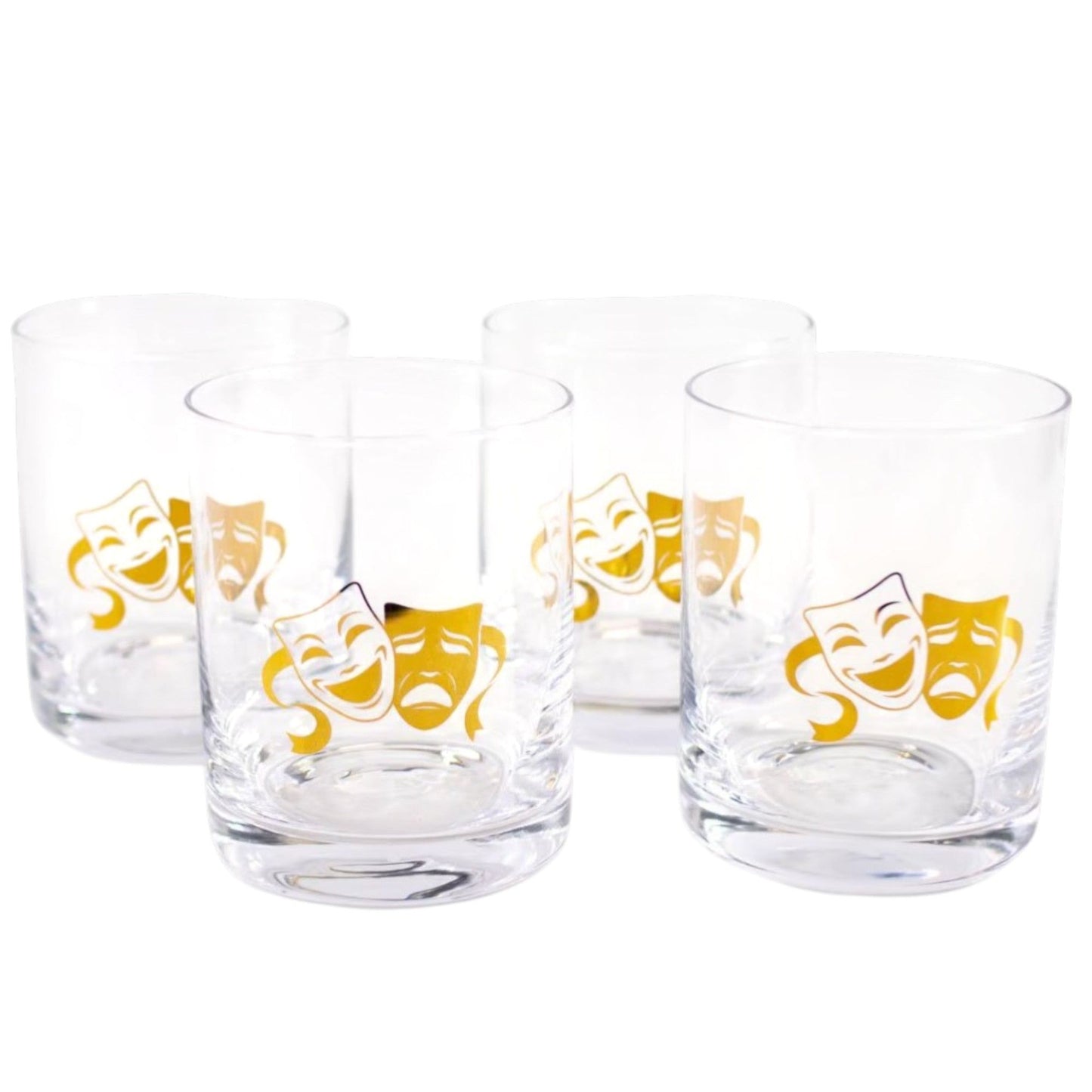 Mardi Gras Rocks Glass