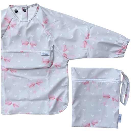 The Grayson Bib - Pink Bows