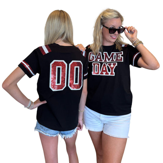 Game Day - Red Sequin Tee