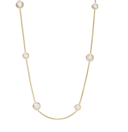 Rainbow Station Necklace - Clear Crystal