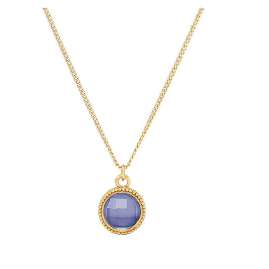 Fleur-de-Lis Solitaire Necklace - Tanzanite Blue