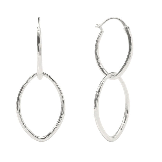 Fleur-de-Lis 2 in 1 Earring -Silver