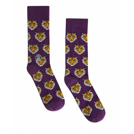 Bonfolk Gameday Socks - Tiger Purple