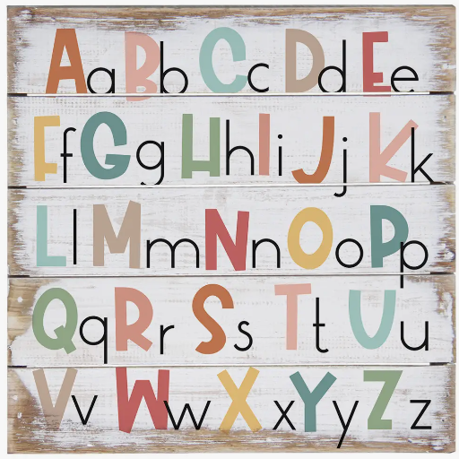 Alphabet Wood Plaque