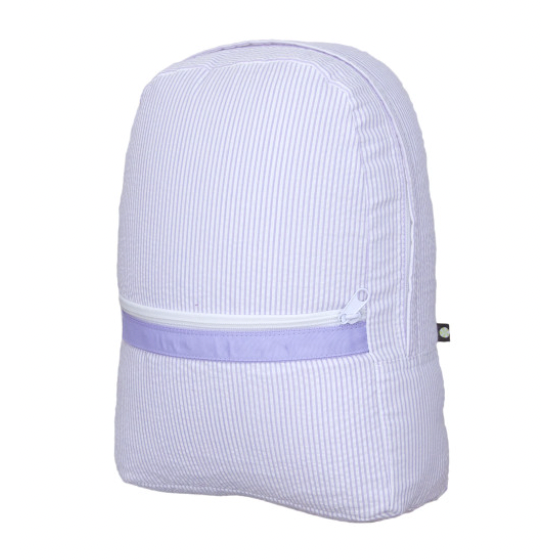 Lilac Seersucker Backpack - Small