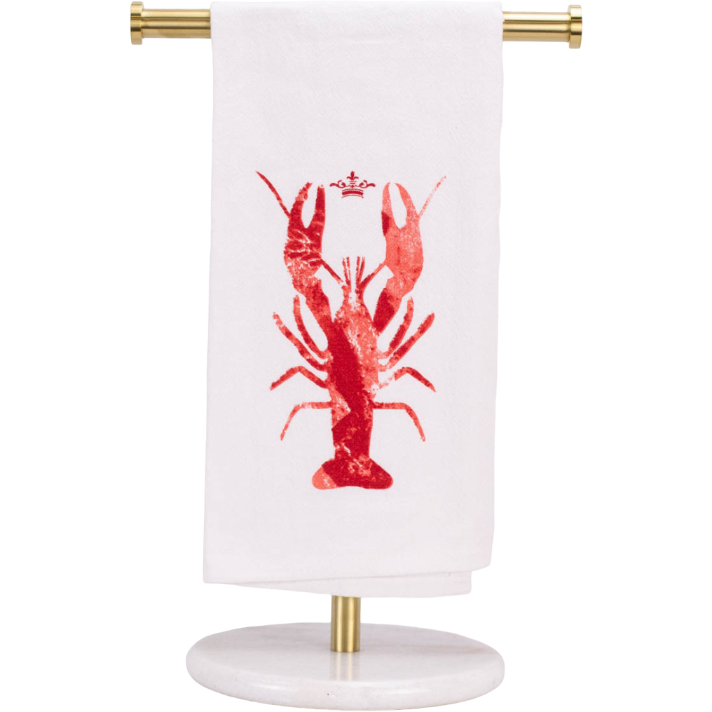 Watercolor Crawfish Hand Towel