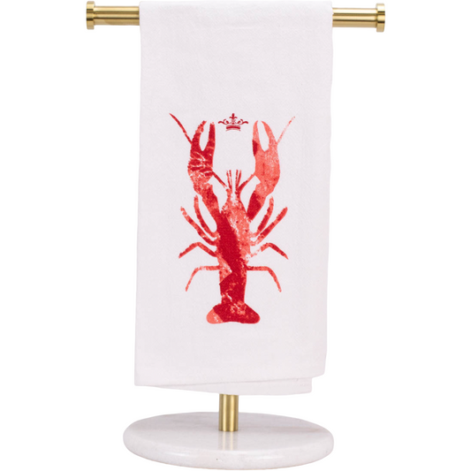 Watercolor Crawfish Hand Towel