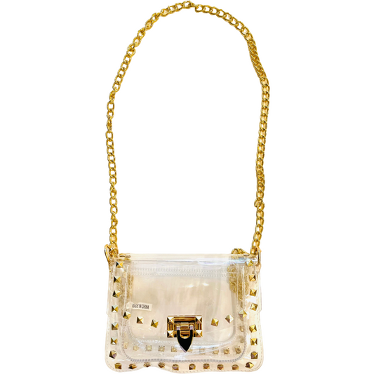 The Ray Studded Clear Bag