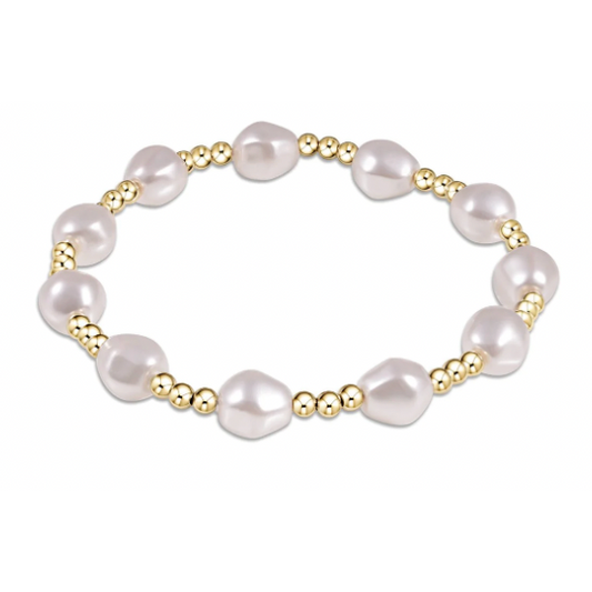 Admire Gold 3mm Bead Bracelet Pearl