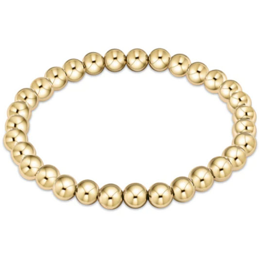 Classic Gold 6mm Bead Bracelet