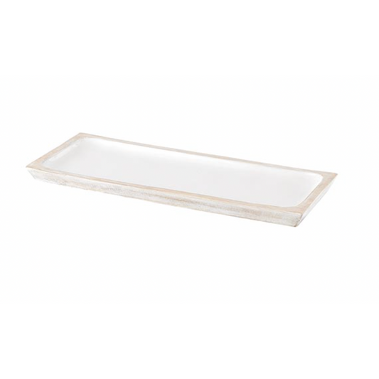16" Wood Enamel Tray